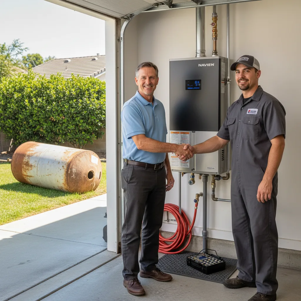 Tankless Water Heater Installation work in progress