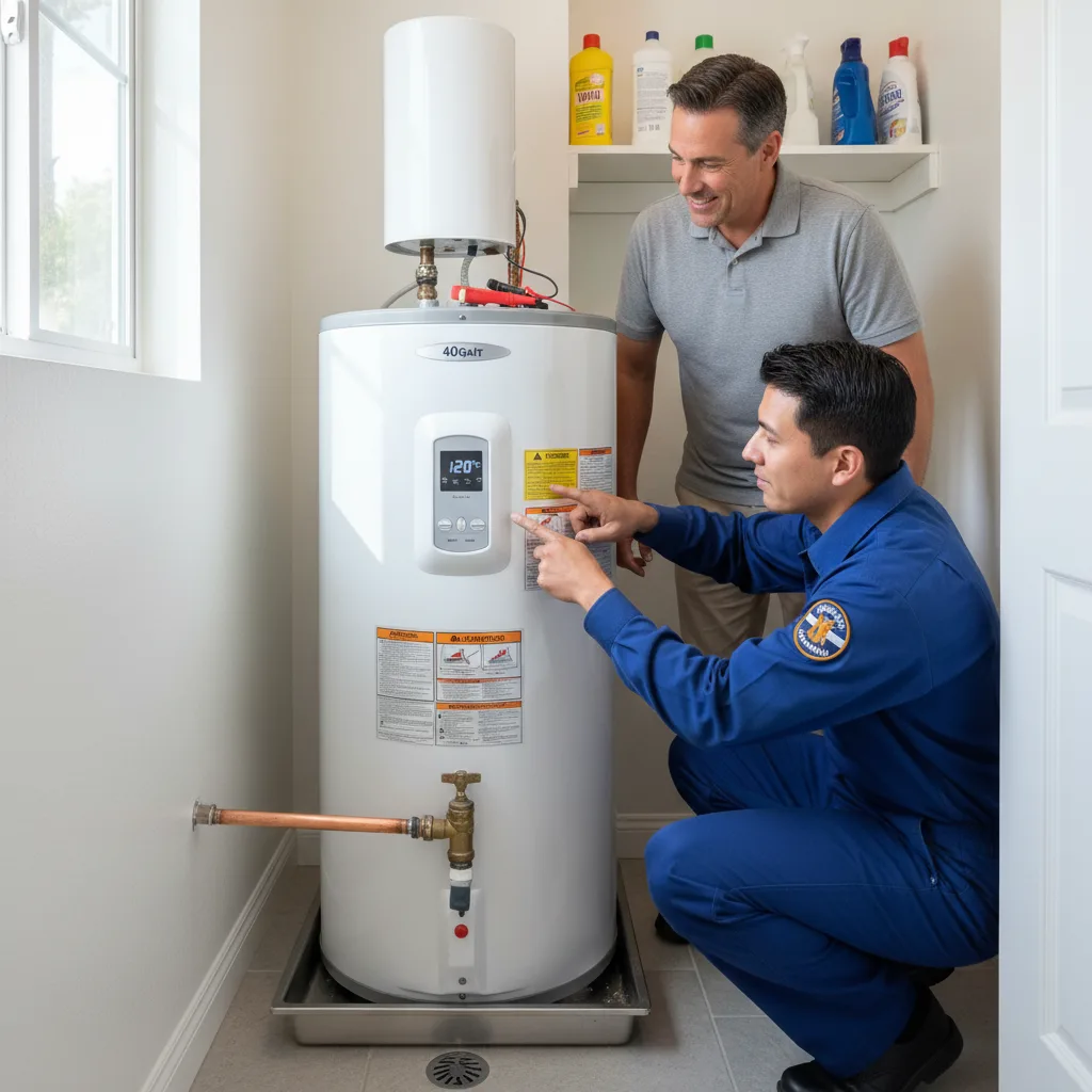 Water Heater Installation work in progress