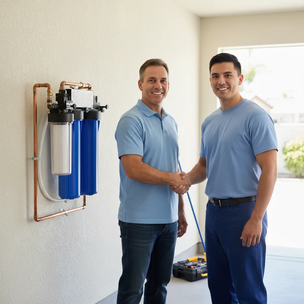 Water Filtration System Installation work in progress