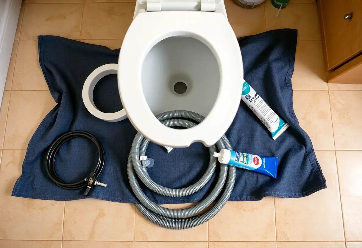 Toilet Repair work in progress in Pico Rivera, CA by Emergency Plumbing Fix